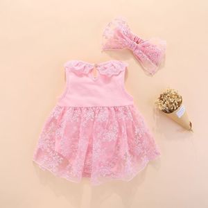 Qing Li per bambine <span class=keywords><strong>100</strong></span>% in cotone Casual stile principessa elegante con bottone estivo pagliaccetto senza maniche - Product Image 1