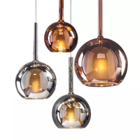 Lustre Nordique Moderne en Verre Soufflé pour Plafond, Suspension Luminaire Intérieur pour Escalier, Plafonnier Scandinave