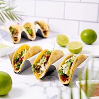 Plateau empilable pour Taco en acier inoxydable, support de table, avec poignées, assiettes, Taco, supporte jusqu'à 2 à 4 Tacos