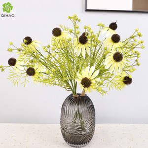 Artificial Echinacea <b>Flower</b> Bouquet 50cm Plastic <b>Silk</b> Wedding Home Decor Photography Props - Product Image 5