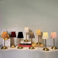 Moderne 12-Farbige Plissierte Stofflampenschirm Wiederaufladbare LED-Tischlampe Kabellose Touch-Dimmbare Nachtlicht Tragbare Schreibtischlampe
