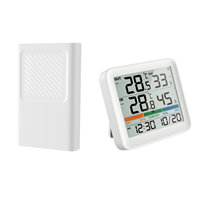 Thermomètre hygromètre numérique LCD portable de haute qualité pour la maison et l'intérieur avec grand écran