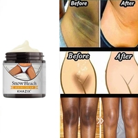 Crème Corporelle Éclaircissante 50ml à la Vitamine C et Extraits de Plantes, pour Zones Sensibles et Parties Intimes, Peau Foncée, Effet Blanchissant Rapide