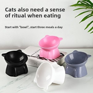 ชามใส่น้ำสำหรับแมวชามอาหารเท้าสูงสำหรับแมวไม่เคาะ - Product Image 2