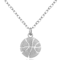 Collier de sport avec pendentif basketball en alliage de zinc, bijoux hip-hop pour hommes, collier tendance en gros, petites commandes
