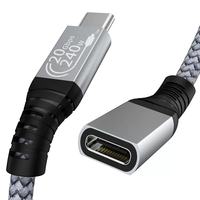 Câble d'extension USB C 20 Gbps/4K60Hz Vidéo USB3.2 Gen2, rallonge mâle vers femelle USB Type C, câble de charge rapide 240W