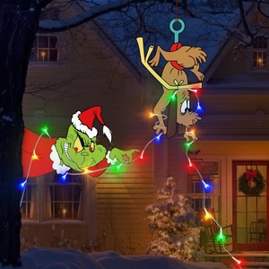 Panneau de Noël extérieur en PP avec piquets pour clôture de jardin, décoration de fête, service de découpe personnalisé - Product Image 6