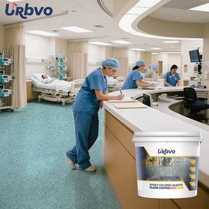 Độ cứng cao chống mài mòn epoxy màu cát sàn sơn đơn giản bàn chải ứng dụng đá cẩm thạch tự san phẳng sơn - Product Image 1