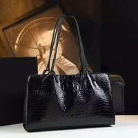 Sac fourre-tout de luxe exquis à motif alligator, grande capacité, style vintage, sac à main sophistiqué pour femme, porté épaule ou sous le bras