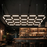 Lampu Model LED 756W 360 Derajat, Lampu Garasi Heksagonal Hemat Energi untuk Garasi, Bar, Klub, Gym, Pabrik, Bengkel Produksi