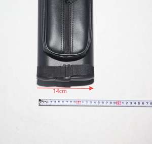 OKHEALING stock prêt 6 TROUS étui pour queue de billard 1/2 BAG PU 4PCS SHAFT + 2PCS BUTT noir avec deux petits sacs d'extension - Product Image 3