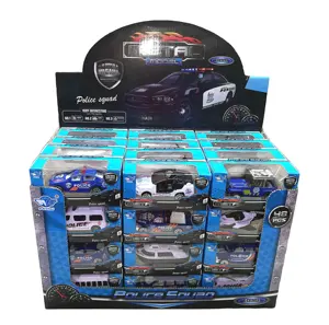 Auto modello di polizia 1:64 giocattoli della polizia auto da collezione auto in lega di alta qualità