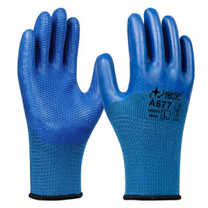Gants de sécurité en nitrile Xingyu A677 avec texture micro-diamantée en relief pour travaux à usage général, taille L, résistants à l'abrasion - Product Image 1