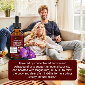 Extrait de safran liposomal en gouttes liquides, directement de l'usine, enrichi en vitamine D3, pour la santé immunitaire, du système nerveux, de l'humeur et de la vision. - Product Image 6