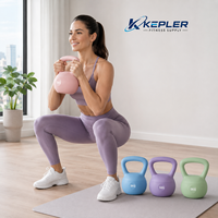 Juego de Pesas Rusas de PVC Duradero y Suave con Arena, 4/5/6/8/10/12 kg, Equipo de Ejercicio para Glúteos y Cadera, Entrenamiento de Fuerza en Casa, Unisex, Kepler