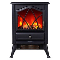 Cheminée électrique autoportante en métal avec flamme LED Koctas, thermostat réglable, pour usage domestique et hôtelier