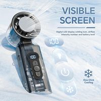 DANGELIFE AR-29 2026 Nouveau ventilateur portable USB-C rechargeable, mini turbo, lampe torche LED, pliable, silencieux, en ABS