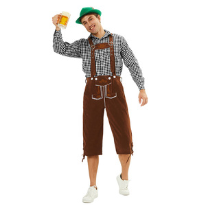Disfraz de Lederhosen para hombre con sombrero y camisa para el Oktoberfest, traje para fiesta de cerveza, talla M L XL - Product Image 3