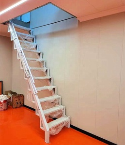 Scala a Parete Pieghevole Su Misura in Lega di Alluminio Prefabbricata per Interni ed Esterni / Scaletto Pieghevole - Product Image 2