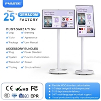 Televisor Inteligente FVASEE Follow Me de 32 Pulgadas, LED HDTV 2K/4K, con Ruedas, Pantalla Táctil Portátil, WiFi, Televisor para Baño, Placa Base para Televisor