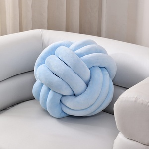 New Plush Hand-Knotted Ball Pillow Soft Hand-Woven Ball <b>Bed</b> Comfortable <b>Cushion</b> Living Room Spherical <b>Cushion</b> - Product Image 5