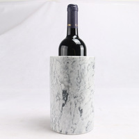 Seau à vin isotherme de luxe en marbre naturel oriental, support à vin portable moderne pour vin rouge, idéal pour bars et hôtels