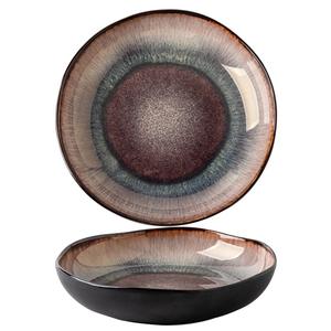 Piatti da Zuppa da 9 Pollici in Porcellana Smaltata <span class=keywords><strong>Blu</strong></span> e Viola, Design Rustico Japandi Personalizzato, Fatti a Mano, per Feste - Product Image 3