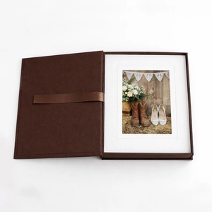 Álbum de Fotos Marrón, Set de Regalo con Cinta, Libro de Recuerdos, Álbum Personalizado para Aniversario de Bodas - Product Image 1