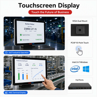 Layar Sentuh PCAP Intel Core i5 Motherboard Industri Windows 10 Beroperasi 24x7 65 Inci
