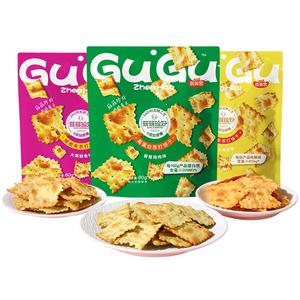Galletas de Soda - Galletas Sin Freír, Snack Saludable, No Engordan, Tres Sabores, Venta al por Mayor de Fábrica, Galletas Horneadas de Forma Irregular - Product Image 1