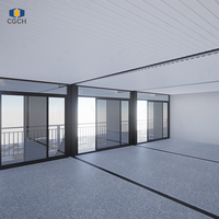 Conteneur de bureau modulaire préfabriqué CGCH Duplex avec auvent de balcon, maison conteneur préfabriquée de 40 pieds sur 2 étages