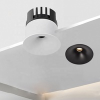 Plafonniers LED encastrés modernes avec matériau en aluminium, downlights LED intérieurs sans décoration