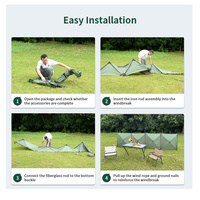 Tente de camping carrée quatre saisons pour 4 à 6 personnes en tissu Oxford, coupe-vent, triple couche et barrière anti-vent