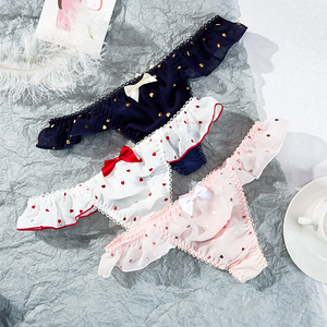 Tanga Linda para Chicas Jóvenes, Tanga de Mujer con Estampado de Lunares y Lazo - Product Image 2