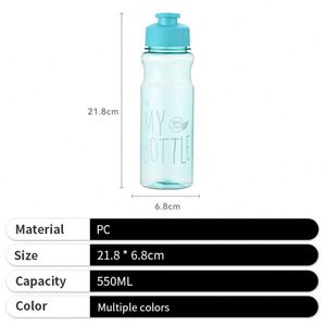 500 ml Plastic Water Bottle Custom Logo Transparent Blue <b>Pet</b> Sport Drink Water Bottle on Sale - Product Image 4