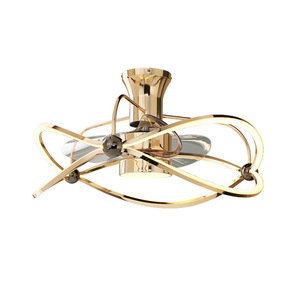 Lámpara LED con Control remoto para niños 36 Nch Ventiladores de techo de diseñador con luces 110V Bladeless 220V Cuerpo de vidrio Oculto Techo - Product Image 1