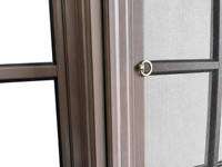 Fenêtre à battant manuelle Penjoy, cadre composite bois-aluminium, ouverture vers l'extérieur pour appartement et immeuble résidentiel