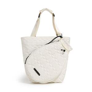 Sac à dos de tennis en nylon matelassé blanc de luxe personnalisé pour femmes Sac de sport personnalisé pour raquette de badminton de pickleball Utilisation sportive - Product Image 2