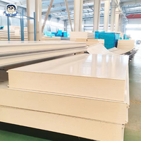 Panneau sandwich en mousse rigide de polyuréthane (PUR) pour isolation murale métallique, chambre froide pour viande