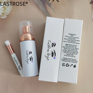 Hot Selling Private Label 60 ml Eyelash Shampoo Vegan Natural Liquid Makeup Lash <strong>Cleaner</strong> with <strong>Brush</strong> - Product Image 4