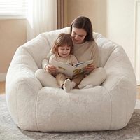 Fauteuil Poire Géant Max - Confort Ultra-Doux et Moelleux pour Adultes et Adolescents - Canapé de Sol avec Accoudoirs pour Jeux et Lecture