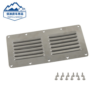 Grille d'aération rectangulaire en acier inoxydable 230x115mm pour bateau, yacht, camping-car, fixation par vis - Product Image 4