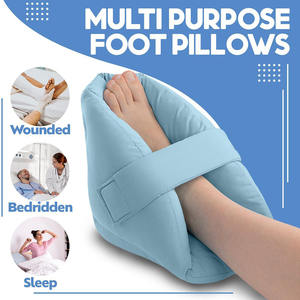 Protecteur de talon pour escarres, bottes ultra-douces à 2 couches, oreillers de lit pour les pieds, tissu en peau de pêche résistant à l'eau, oreiller protecteur de talon - Product Image 4