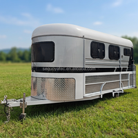 Remorque de transport de chevaux de luxe pour 3 chevaux avec armoire de rangement, modèle étendu
