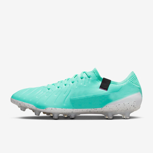 Men Low Top Soccer Cleats <b>Knit</b> Collar Firm Ground Studs Black Cyan Professional Football Match <b>Boots</b> Spring Winter - Product Image 1