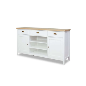 Buffet moderne en chêne de couleur blanche avec grande <span class=keywords><strong>commode</strong></span> de rangement pour le salon - Product Image 1
