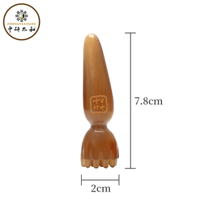 Massaggiatore Tradizionale Cinese per la Testa in Corno di Bufalo Grezzo per la Cura dei Capelli - Product Image 2