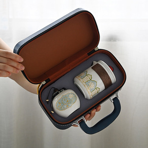 Portable Ceramic Tea <b>Set</b> With <b>Teapot</b> And Cups Antique Design Travel Gift Dehua County Made - Product Image 4