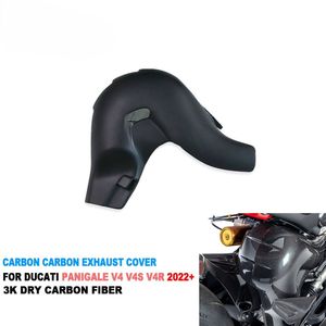 Cache d'échappement en fibre de carbone pour Ducati Panigale V4 V4S V4R 2022+ Carbone sec 3K - Product Image 2