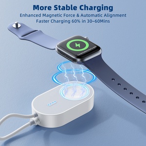 Cargador Inalámbrico para Reloj HNT 2 en 1, 1200mAh, Entrada Tipo-C, Carga Rápida, Portátil, Magnético, para <span class=keywords><strong>Apple</strong></span> <span class=keywords><strong>Watch</strong></span> 6/7/8/9 - Product Image 5